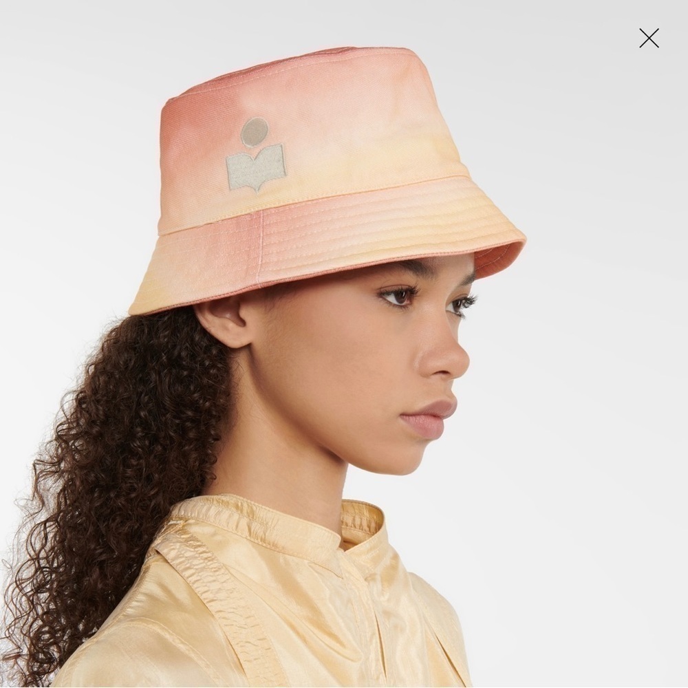 ISABEL MARANT Haley Cloudy Cotton Logo Bucket Hat - Picture 2 of 8